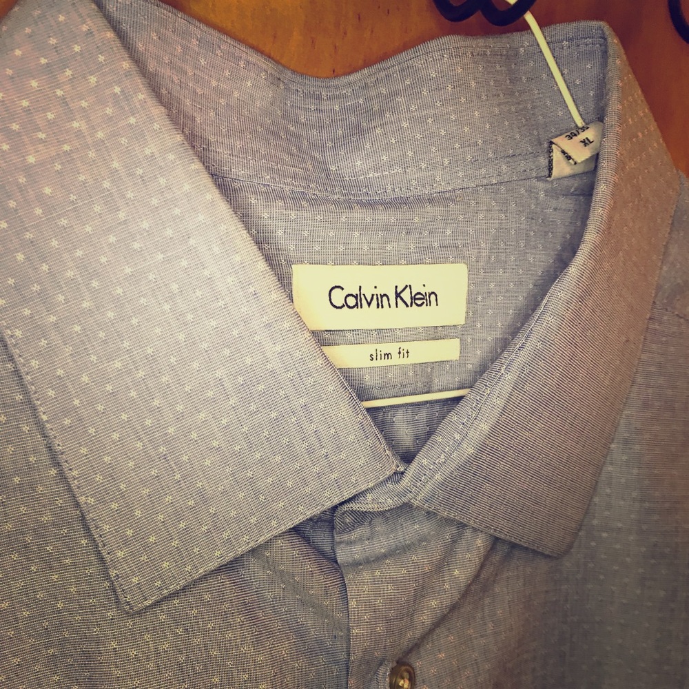 Calvin Klein Slim Fit Blue Button Down